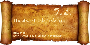 Theobald Lóránt névjegykártya